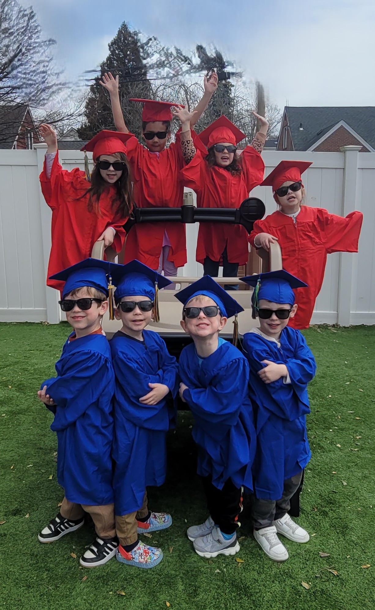 Children creating art